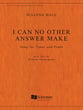I Can No Other Answer Make Vocal Solo & Collections sheet music cover